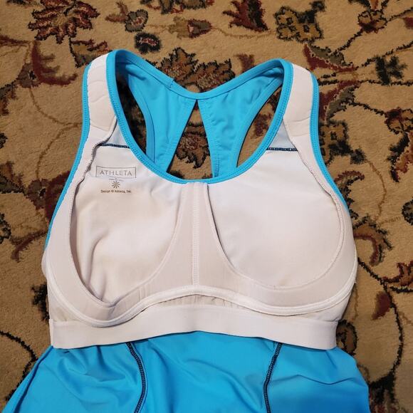 Athleta Energy Tank Top Built In Bra Teal Women's Size Small - Picture 13 of 16
